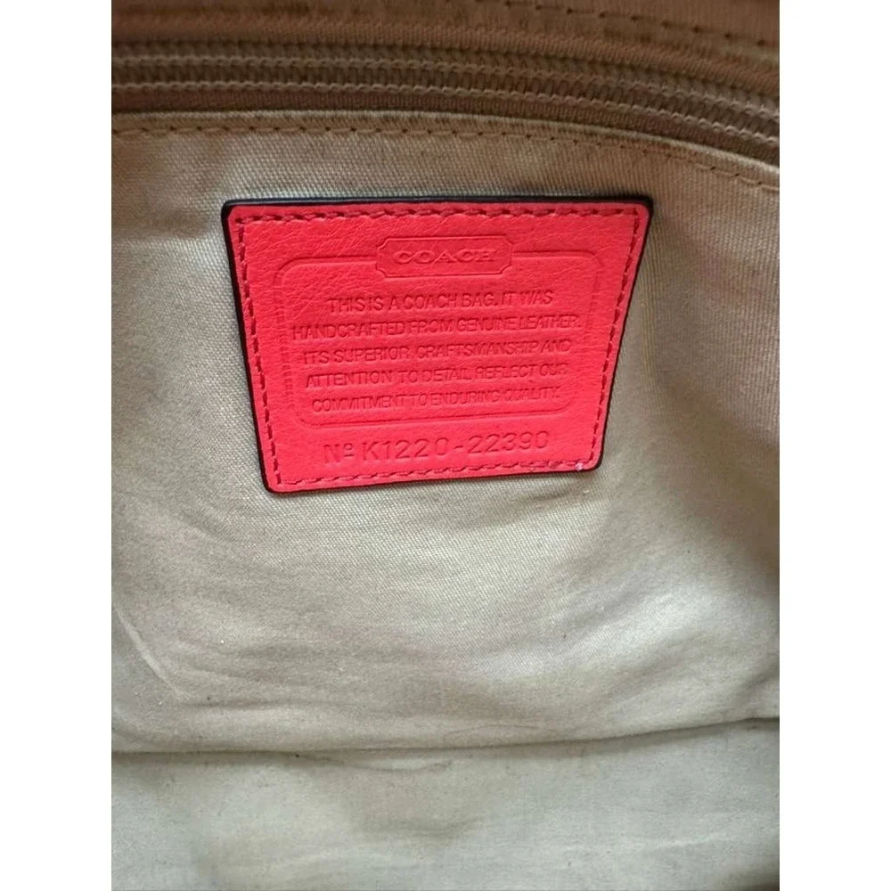 Coach Restored Legacy Perforated Leather Candace Carryall Tote Bag Coral 22390 - Picture 11 of 14